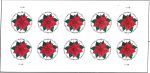 Global Poinsettia 1 Sheet of 10 International First Class Forever US Postage Stamps Mail Holiday Celebration Flower (10 stamps) - Image 2