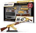 Goat Guns Miniature AK-47 Gold Model | 1:3 Scale Diecast Metal Build Kit | Non-Firing AK-47 Replica with Display Stand for Desk, Man Cave & Gaming | Collectible Military Model Kit for Adults - Image 2