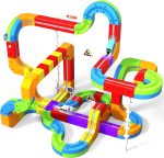 Goody King Electric Train Set for Kids, 3D Stem Electric Train Set with Train and Traffic Signs, 3D Racing Track Sets for Kids, 3+ Years Old Boys & Girls Birthday - Image 2
