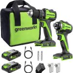 Greenworks 24V Cordless Brushless 400 in-lbs Drill/Driver+1950 in-lbs Impact Driver Combo,High Torque, Lightweight, (2) 2.0Ah USB-C Batteries(12,000mAh Power Bank) and 65W USB-C Fast Charger(3-Port) - Image 2