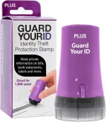 Guard Your ID Identity Theft Protection Roller Stamp for Mail, Purple - Image 2
