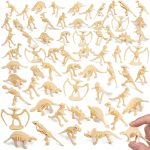 HFKPJRT 130 Pcs Dinosaur Bones for Sandbox, Mini Dinosaurs Bones for Kids, Mini Dinosaur Skeleton Figures for Science Play, Dino Fossil Toys for Dino Sand Dig, Party Favor, Cake Topper Decoration - Image 2