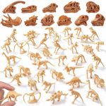 HFKPJRT Dinosaur Fossil Skeleton Toys - 50 Pcs Mini Dino Bones for Kids Sandbox Dig Kit, Educational Paleontology Play Set for Boys & Girls, Perfect for Birthday Party Favors and Decorations - Image 2