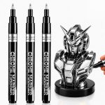 HOTU Chrome Paint Pen, Sliver Liquid Mirror Metallic Markers 0.7mm Fine Tip | Permanent Reflective Chrome Markers for Smooth Surfaces:Metal, Jewelry, Plastic, Model Painting, Touch-Up & Repair Kit - Image 2