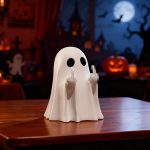 Halloween Ghost Figurine - Spooky Resin Ghost Statue, Funny Cute Ghost Ornaments for Halloween Decorations, Porch and Indoor Home Office Desk Decor, Christmas,New Year’s Gifts - Image 2