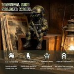 Hamai Tactical Mini Soldier Figurine, Military Operator Desk Decor,Monitor Tactical Soldier Stute for PC Monitor Gaming Decor, Shelf Collection Gift,Unique Army Gifts for Men, Military Fans - Image 2