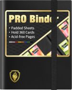 Heavy Duty Card Binder, Fabmaker 9 Pocket Trading Card Binder for 360 Cards | Sleek Side-Loading Card Album, Sturdy Card Collection Folder for Game Cards, Sport Cards, Black - Image 2