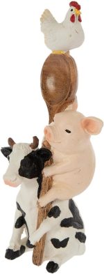 Hobby Lobby Farm Animal Kitchen Figurines (Cow, Pig & Chick Spoon) - Image 2
