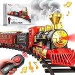 Hot Bee Train Set, Remote Control Train Toys with Smoke, Lights and Sound | Toy Train Set for Under Christmas Tree, Toddler Model Trains for 3 4 5 6 7 8+ Years Old Kids - Image 2