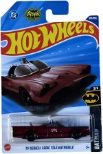 Hot Wheels - TV Series Batmobile - Batman 3/5 - HYY05 - Short Card - Classic - DC Licence - Wine Red - Mattel 2025 - 1:64 - Image 2