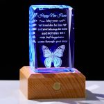 House Warming Gifts New Home Gift Ideas Crystal with LED Wood Base | Housewarming Gifts New Home Apartment for Women Couples Friends, New Houseowner Gifts, Closing Gifts for Home Buyers - Image 2
