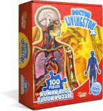 Human Anatomy Kids Floor Puzzle - Dr Livingston Jr's 100-Piece Full Body Jigsaw Puzzle - 4 FT Medically Accurate Floor Puzzles for Kids Ages 6-8, 4-8, 8-10 - Educational Toys for Children, Toddlers - Image 2