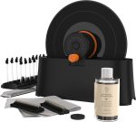 HumminGuru EZ Record Washer - Anti-Static Vinyl Record Cleaner Machine Kit | Easy Spin Watertight Label Clamp, Gentle Goat-Hair Cleaning Brushes & Alcohol-Free LP Fluid, Drying Rack & Microfiber Cloth - Image 2