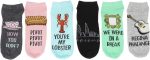 Hyp Friends Television Series Juniors/Womens 6 Pack Ankle Socks - Image 2