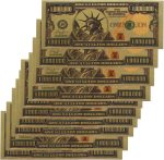 ICObuty Gold Foil Polymer Paper 10 PCS 1 Million banknotes 3D Crafts Gift - Image 2