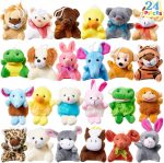 JOYIN 24 Pack Mini Animal Plush Toy Assortment (24 Units 2"-3"), Animals Keychain Decoration for Kids, Small Stuffed Animal Bulk for Kids, Carnival Prizes, School Gifts, Party Favor Goodie Bags - Image 2