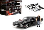 Jada Toys Fast & Furious Dom & Dodge Charger R/T, 1:24 Scale Build n' Collect Die-Cast Model Kit with 2.75" Die-Cast Figure, Black - Image 2