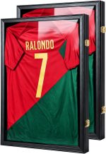 Jersey Frame Display Case 2 PC,T-Shirt Shadow Box with Lockable UV Acrylic | (Protects Signature from Fading), Dust-Proof & Secure,Jersey Frame with Wall Mount & Hangers for Football Basketball Baseball - Image 2