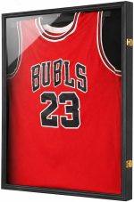Jersey Frame Display Case Large Frames Shadow Box Lockable with UV Protection for Baseball Basketball Football Soccer Hockey Sport Shirt Black - Image 2