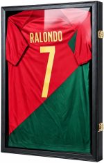 Jersey Frame Display Case,Jersey Frame,T-Shirt Shadow Box for Jerseys 1PC | Goazhpon jersey Display Case for Wall,Large Lockable T-Shirt Shadow Box with Clean UV Protection Acrylic & Hangers - Image 2