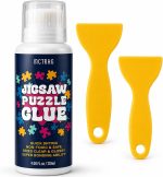 Jigsaw Puzzle Glue Clear with Sponge Head, Non-Toxic, Quick-Dry,120mL | No Yellowing Puzzle Saver for Framing, Up to 3000 Pieces, Puzzle Frame Kit, Easily Preserves Finished Puzzles - Image 2