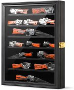 Jinchuan Knife Display Case Pocket Knife Shadow Box Wall Cabinet Black | Pocket Knife Display Stand, Military Folding Knife, Uv Protection Acrylic, Lockable - Image 2