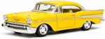 KiNSMART 1957 Chevy Bel Air Coupe 1:40 Scale 5" Die Cast Metal Classic Toy Car (Yellow) - Image 2