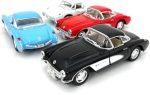 KiNSMART - 1957 Chevy Corvette 1:34 Scale 5" Die Cast Metal Model Classic Car Toy - Image 2