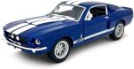 KiNSMART - 1967 Ford Shelby Mustang GT500 1:38 Scale 5" Die Cast Metal Model Toy Muscle Car (Blue) - Image 2