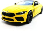 KiNSMART BMW M8 Competition 1:36 Scale 5" Die Cast Metal Model Toy Super Car w/Pullback Action (Yellow) - Image 2