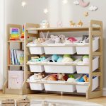 Kids Toy Storage Organizer with Bookshelf, 3 Shelves 9 Bins | Wooden Toy Shelf, Storage Boxes, Extended Base Sturdy Storage Rack for Playroom, Kids Room, Nursery Organization - Image 2