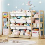 Kids Toy Storage Organizer with Bookshelf, 6 Shelf 9 Bins 2 Drawers | Wooden Toy Shelf, Storage Boxes, Extended Base Sturdy Storage Rack for Playroom, Kids Room, Nursery Organization - Image 2