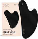 Kitsch Stainless Steel Guasha Tool for Face - Matte Black | Stainless Steel Gua Sha Facial Tools | Face Sculpting Tool and Double Chin Reducer, Neck & Lymphatic Drainage Massager - Image 2