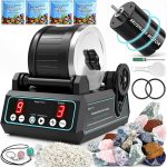 KomeStone K1 Pro Quiet Brushless Rock Tumbler Kit for Adults & Hobbyists | Reliable 2.5Lb Rotary Rock Polisher, Long-Life Motor, Thick Rubber Barrel, Memory Function, Complete Gem Polishing Kit - Image 2