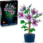 LEGO Botanicals Hibiscus Flower Building Set - Artificial Plant & Flower Building Blocks for Women & Men, Ages 18+ - Home, Office Decor Gift Idea - 10372 - Image 2