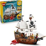 LEGO Creator 3 in 1 Iconic Pirate Ship Toy - Building Set for Boys & Girls, Ages 9+ - Includes 5 Minifigures - Gift for Kids' Birthdays - 31387 - Image 2