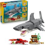 LEGO Creator Fierce Shark with a Treasure Chest Building Toy for Boys & Girls - Kids Build a Shark, Fish, or Manta Ray Animal Figure - Bedroom or Shelf Decor for Ages 8+ - 31381 - Image 2
