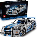 LEGO Technic 2 Fast 2 Furious Nissan Skyline GT-R (R34) Car - DIY Kit and Building Set for Adults - Collectible Model Street Racer with Drift Function - Gift for Car Enthusiasts and Movie Fans - 42210 - Image 2
