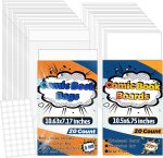 LOTMER 20 Sets Current Comic Book Bags and Boards | Acid-Free 27PT Comic Book Boards and Clear Protector Sleeves for Collectors, Regular Comics and Archival Storage - Image 2