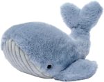 Lambs & Ivy Bubbles & Squirt Soft Plush Blue Whale Stuffed Animal Toy | 10 Inch, Ultra-Soft Plushie with Textured Ribbed Velour Underbelly, All Ages, Machine Washable - Image 2