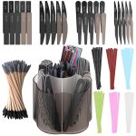 Lasnten 131 Pcs Sanding Sticks Set 360 Degree Rotating Holder 40 Polishing Sticks 30 Sanding Twigs 60 Double Side Slanted Twigs for Plastic Models Jewelry Woodworking Hobby Arts Crafts - Image 2