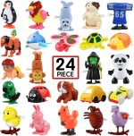 Laxdacee 24 Pack Assorted Mini Wind-Up Toys for Kids Party Favors | Pinata Goody Bag Fillers, Stocking Stuffers, Birthday Gifts, Carnival Small Prizes, Classroom Incentive Rewards - Image 2