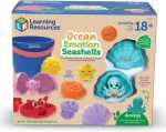 Learning Resources Ocean Emotions Seashells | Sea Animals and Bucket, Sand Toys for Sandbox, Kids Beach Toys, Summer Sensory Bin Toy, Outdoor Water Toddler Toy - Image 2