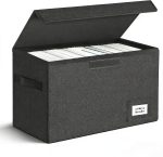 Leffis Comic Book Storage Box Comic Bin 15.5" X 7.5" X 11.3" | Collapsible Comic Short Box with Lids Holds 150 Comics Heavy Duty Comic Book Bin Container (1 pack, black) - Image 2