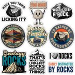 MAIANEY (10Pcs, 3in) Geology Sticker Pack for Rock Collectors – Funny Rockhound Vinyl Decals, Rock Lover Stickers for Water Bottle, Laptop, Journal, Outdoor Hiking Gear - Image 2