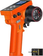 MEUS RACING ME-8B RC Transmitter 8 Channels 2.4GHz and Receiver for 1/8 1/10 1/18 1/24 RC Crawler Car Boat TRX4 TRX4M SCX10 SCX24 Upgrades Parts (Orange) - Image 2