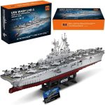 MISINI M7024 US Navy Warship Building Brick Set, 1:300 Military Series Wasp-Class Amphibious Assault Ship, 5220 Pieces Aircraft Carrier Collector's Toy, Displayable MOC Adult Battleship Gift - Image 2