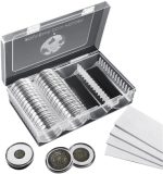 MUDOR 41mm Silver Dollar Coin Holder, 60 Pieces Eagle Coin Capsules | 7 Sizes Foam Gasket, Coin Collection Supplies,1 oz Silver Coin Storage Case Box - Image 2