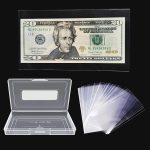 MUDOR Dollar Bill Holders for Collectors,100 Pack Paper Money Sleeves | PP Material,Currency Banknotes Protector Holder with Storage Case - Image 2