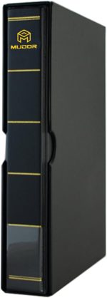 MUDOR Stamp Binder with Slipcase, Empty Stamp Collecting Albums, Black | Stamp Collecting Supplies, Stamp Stockbook for Documents, Coins, Banknotes Collectors - Image 2